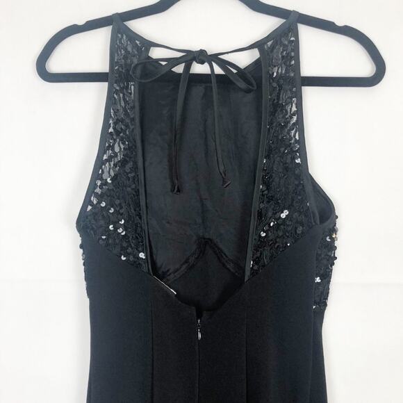 Vintage Cache Maxi Dress Womens Small Empire Sequin Formal Wedding Guest Party - Picture 8 of 14